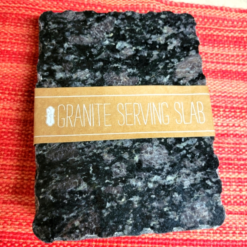 Mud pie Granite serving slab black
